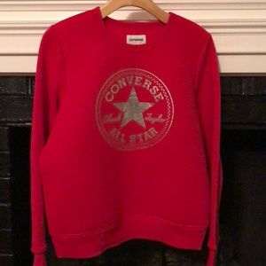red converse sweatshirt